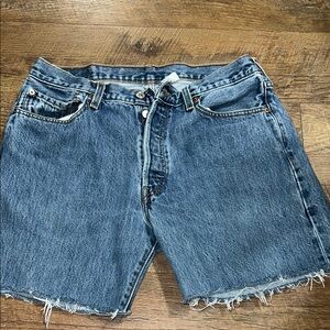 Levi's Button Fly 501 Blue Jean Shorts for Men Size 34
